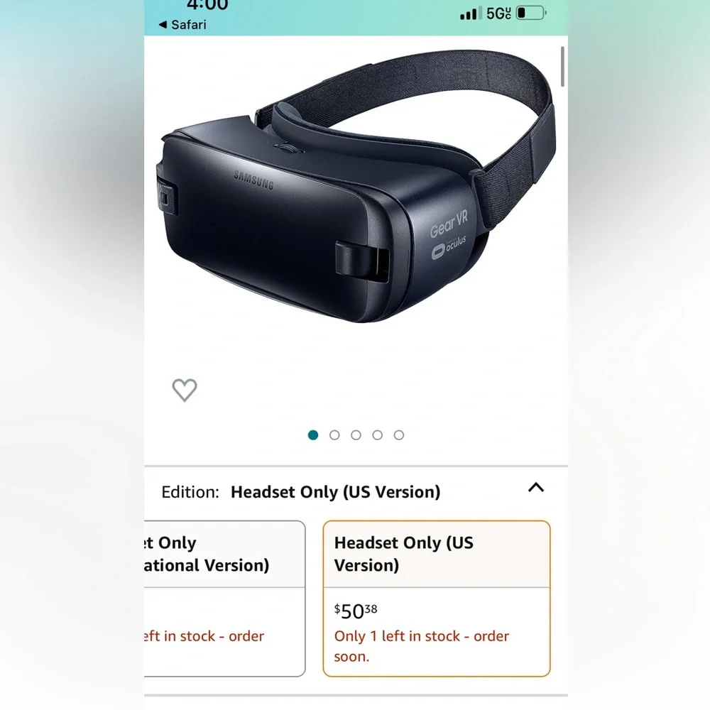 Samsung Gear VR powered by oculus Compatible with: Samsung Galaxy S7 etc. 2016